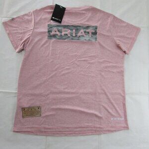 Ariat Women's LG Ventek Laguna Back Logo T-Shirt Zephyr 10054523